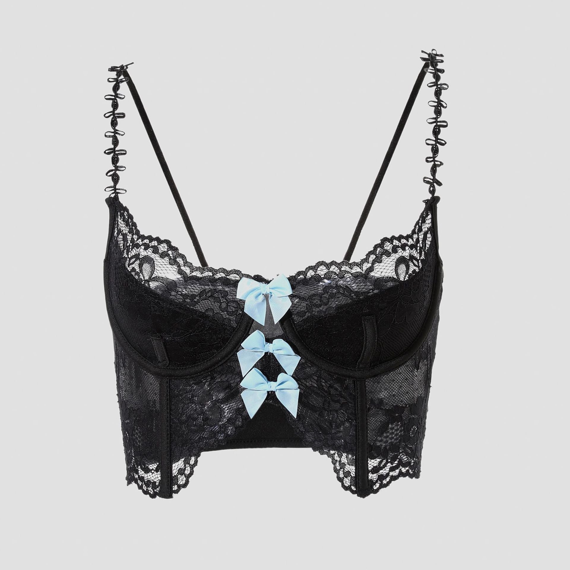 Lace Corset Top with Butterfly Bow and Boning For Women, Meatpacking District, BYMANYC New York. - BYMANYC ® New York  