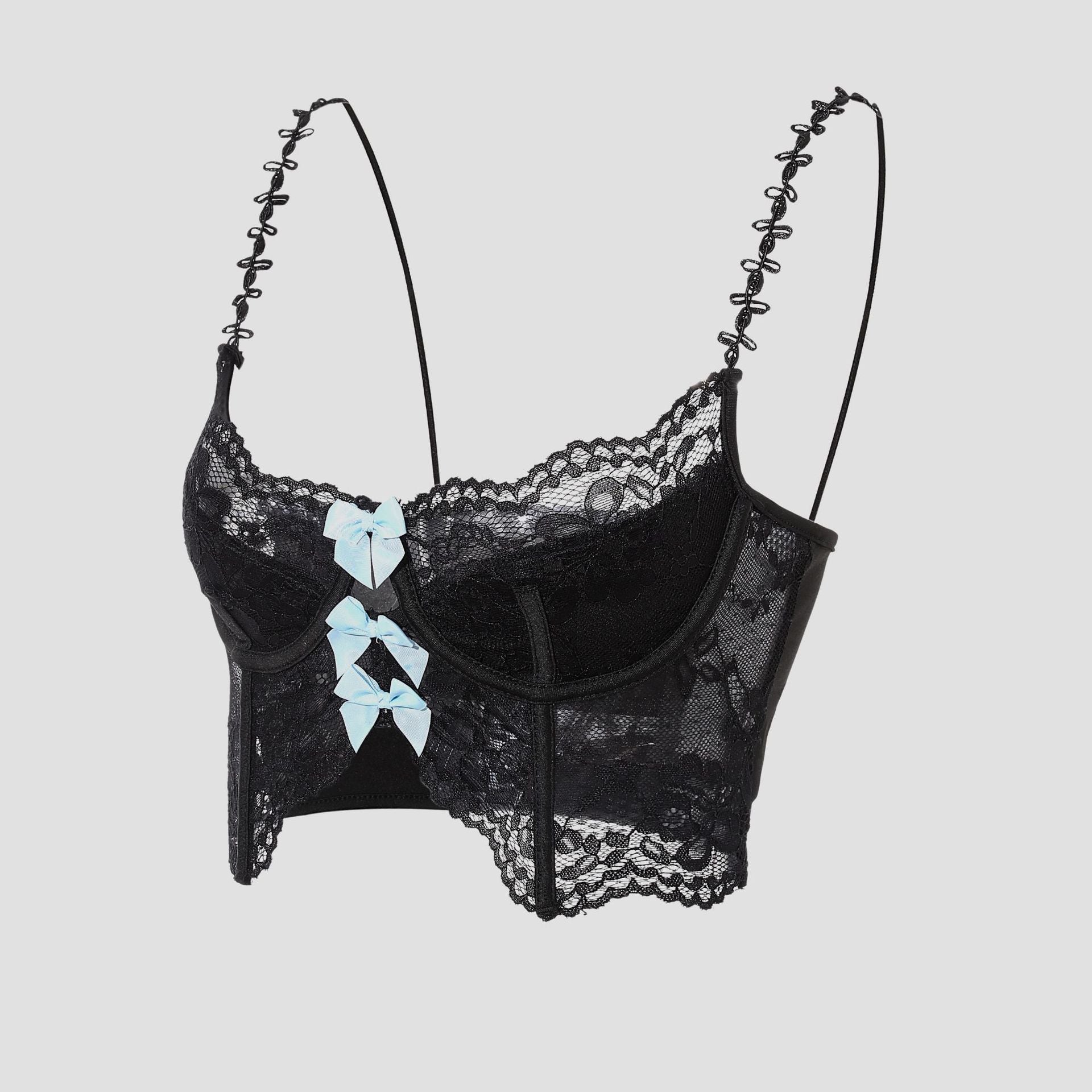 Lace Corset Top with Butterfly Bow and Boning For Women, Meatpacking District, BYMANYC New York. - BYMANYC ® New York  