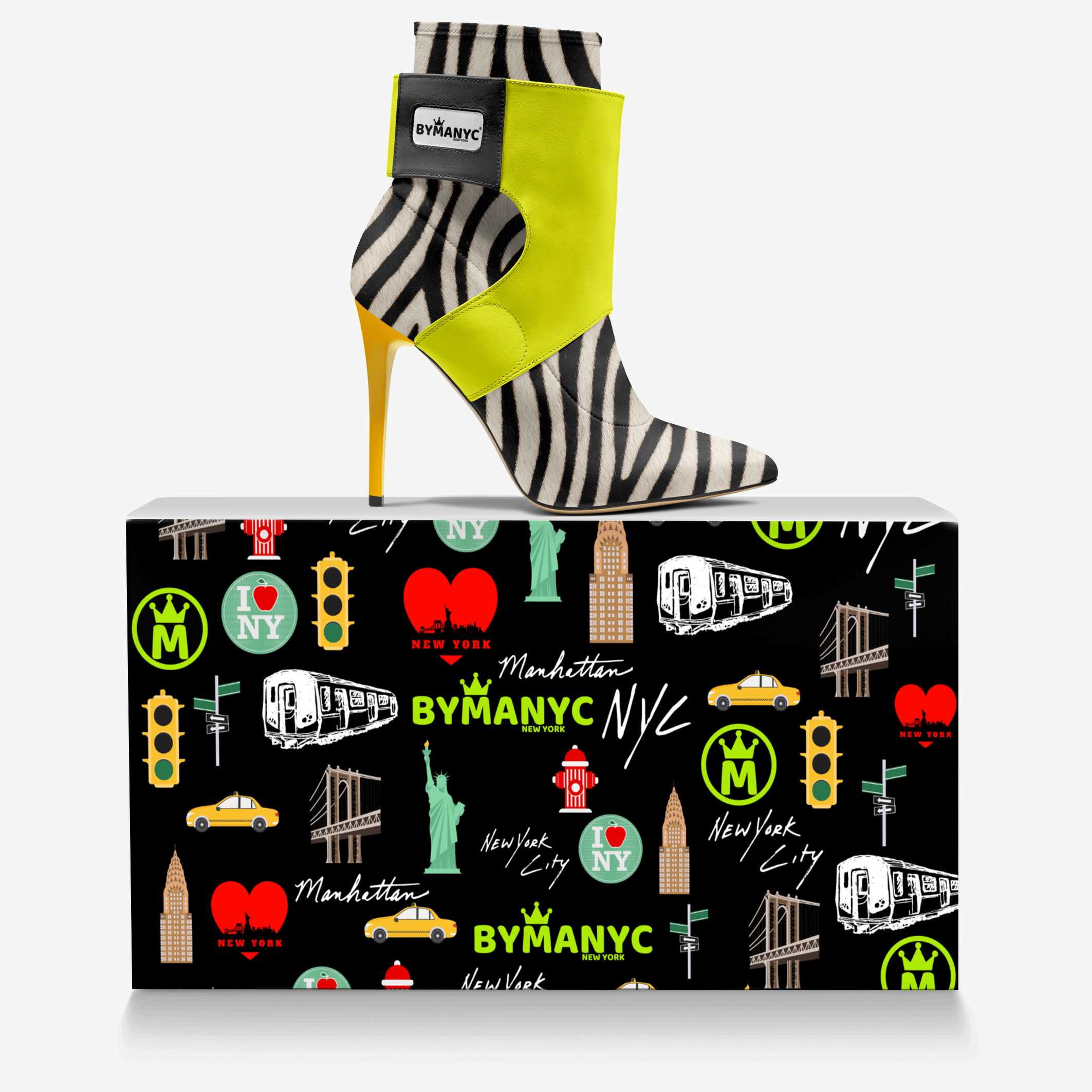 Limited Edition Vegan Stiletto Boots BYMANYC ® New York Futurista Noir - BYMANYC ® New York  