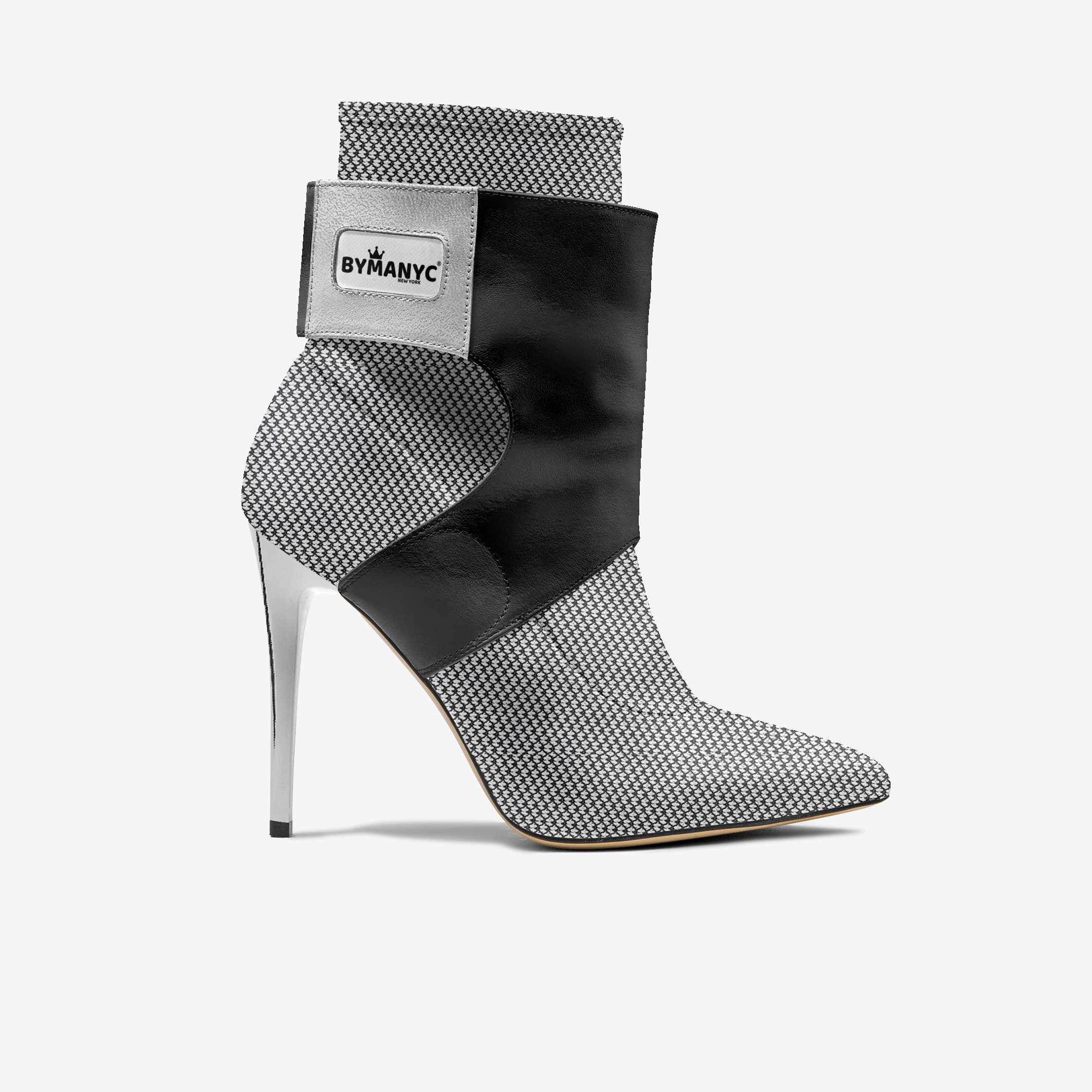  Limited Edition Vegan Stiletto Boots BYMANYC® New York Futurista Onyx  NYC Wholesale Boutique Inventory - No MOQ & Ready to Ship