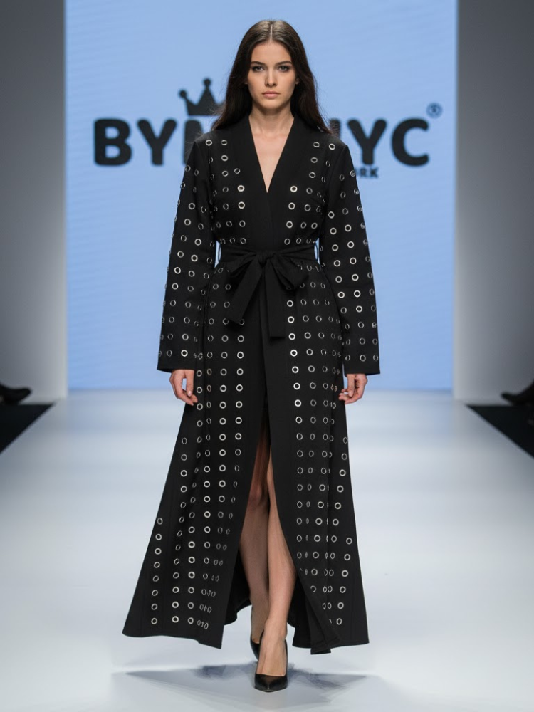 Long Black Coat Dress CHELSEA: Prêt-à-Porter Line BYMANYC ® New York - BYMANYC ® New York  