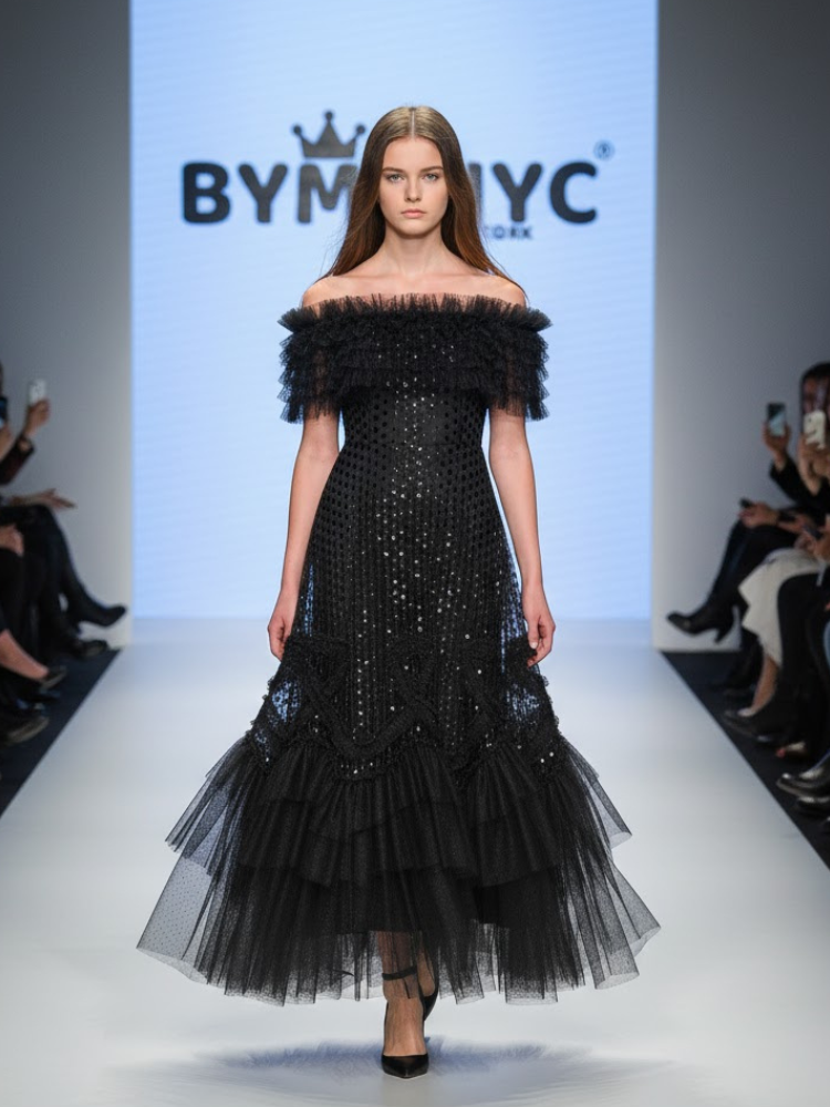 Long Black Evening Dress NOHO: Prêt-à-Porter Line BYMANYC ® New York - BYMANYC ® New York  