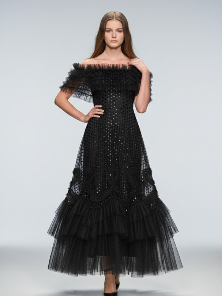 Long Black Evening Dress NOHO: Prêt-à-Porter Line BYMANYC ® New York - BYMANYC ® New York  