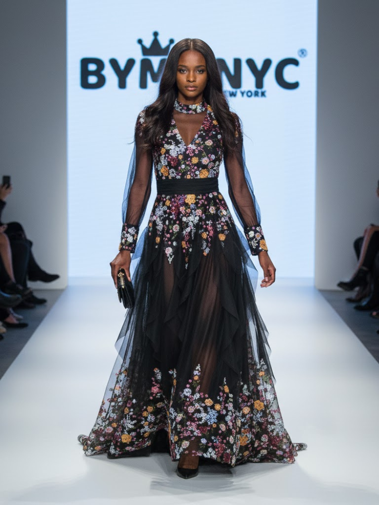 Long Black Evening Dress SOHO: Prêt-à-Porter Line BYMANYC ® New York - BYMANYC ® New York  