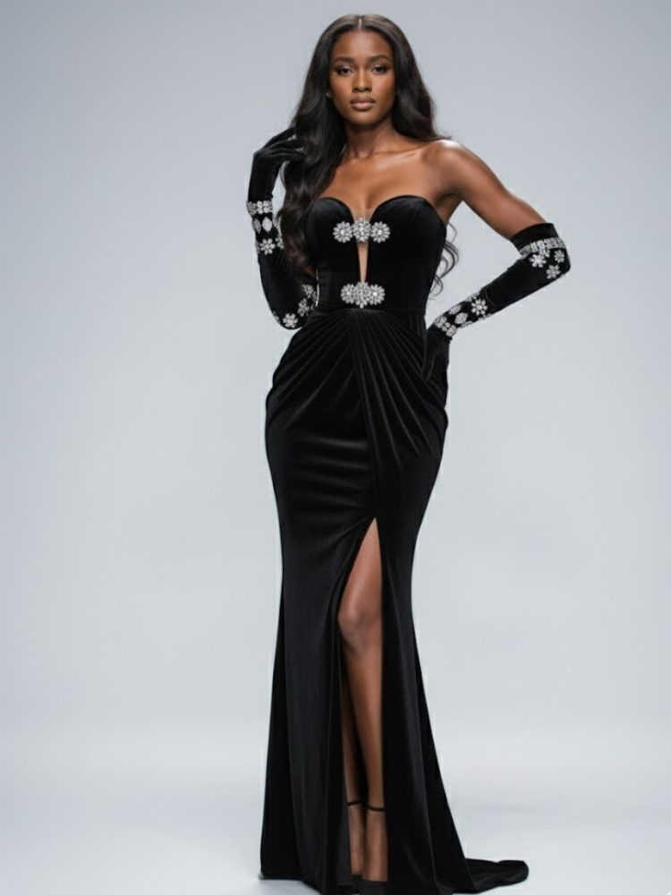 Long Black Evening Dress THE PLAZA: Prêt-à-Porter Line BYMANYC ® New York - BYMANYC ® New York  