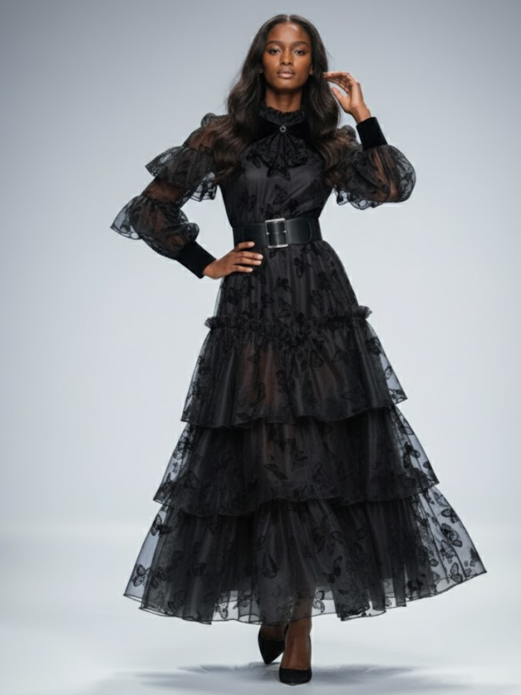 Long Black Party Dress LITTLE ITALY: Prêt-à-Porter Line BYMANYC ® New York - BYMANYC ® New York  