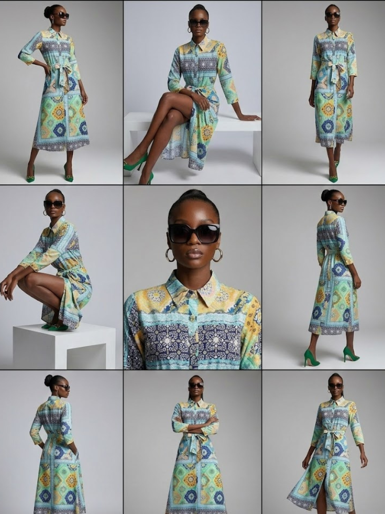 Long NOLITA Floral Print Dress Prêt-à-Porter BYMANYC ® New York - BYMANYC ® New York  