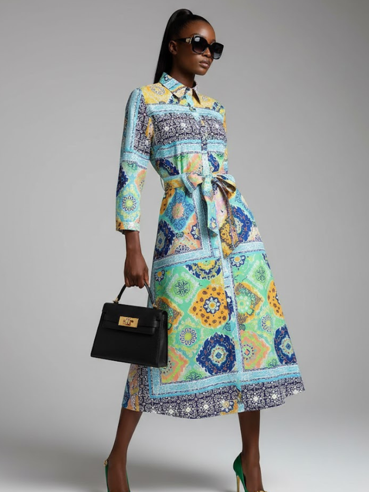  Long NOLITA Floral Print Dress Prêt-à-Porter BYMANYC ® New York  NYC Wholesale Boutique Inventory - No MOQ & Ready to Ship