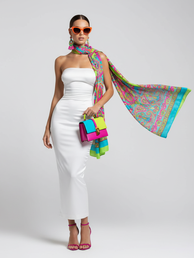  Long Skirt Dress With Asymmetric Style And Slim Fit Design For Women, White, Tribeca, BYMANYC New York.  NYC Wholesale Boutique Inventory - No MOQ & Ready to Ship