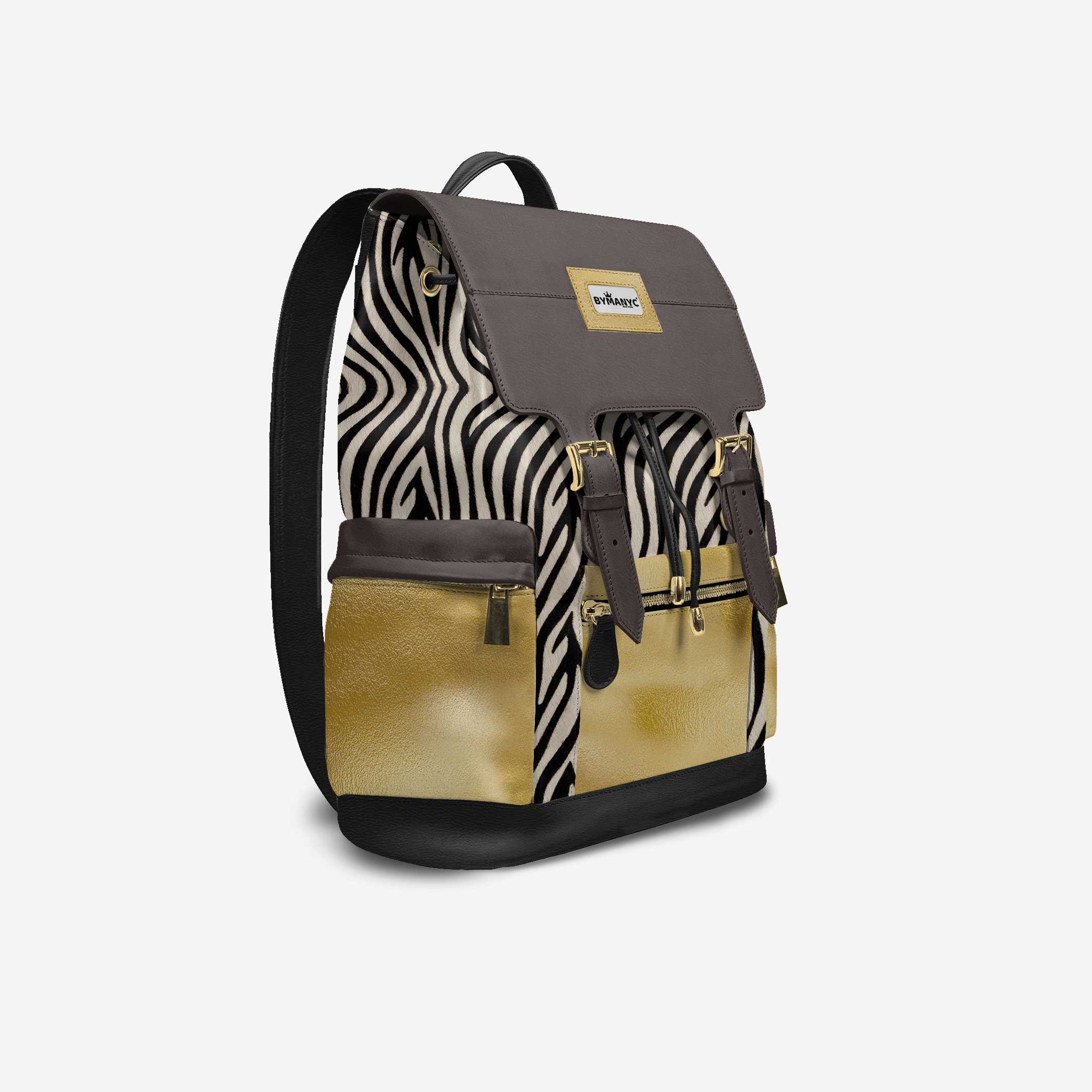 Luxury Vegan Backpack GOLD SAFARI – BYMANYC ® New York Made in Italy - BYMANYC ® New York  