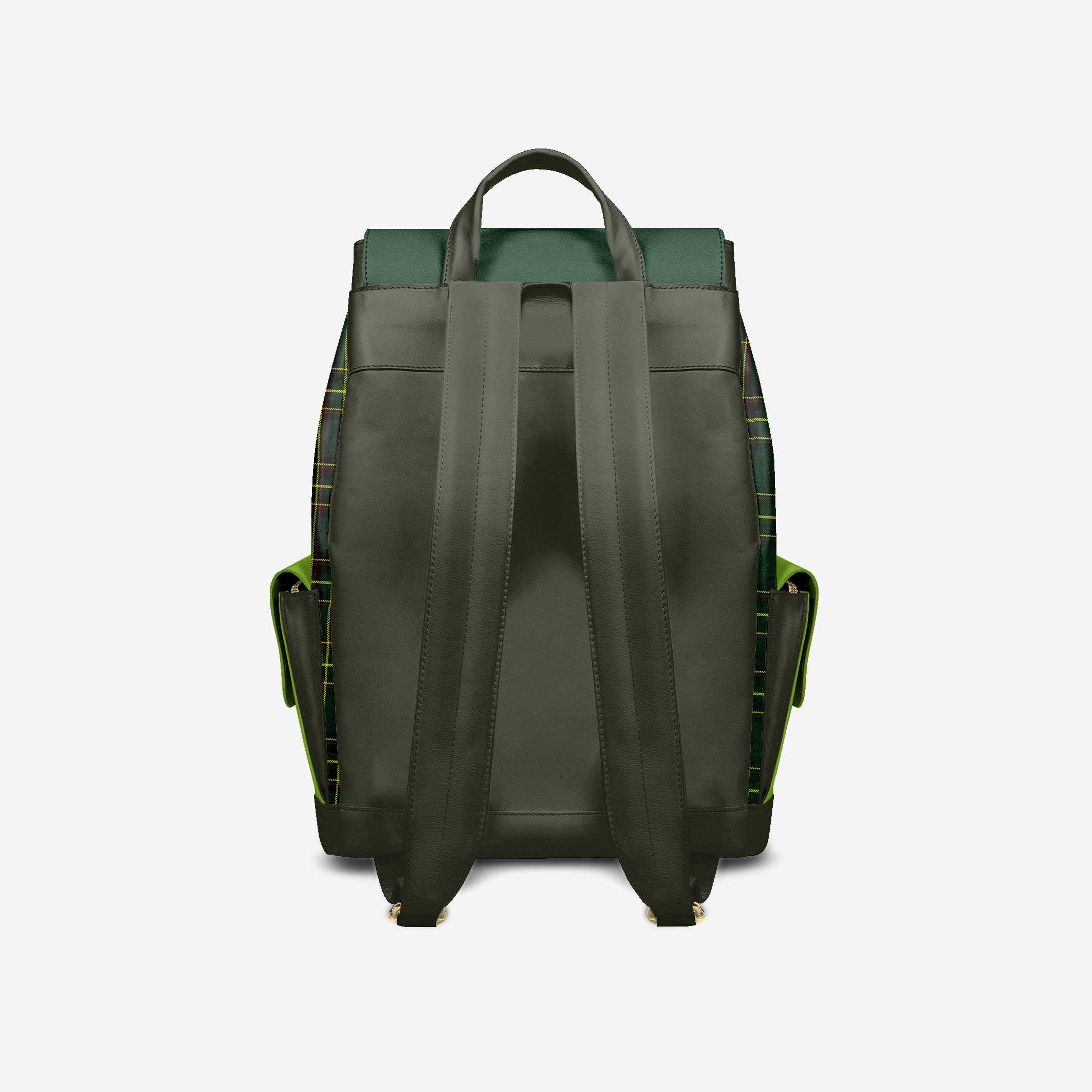 Luxury Vegan Backpack TARTAN GREEN EDGE – BYMANYC ® New York - BYMANYC ® New York  