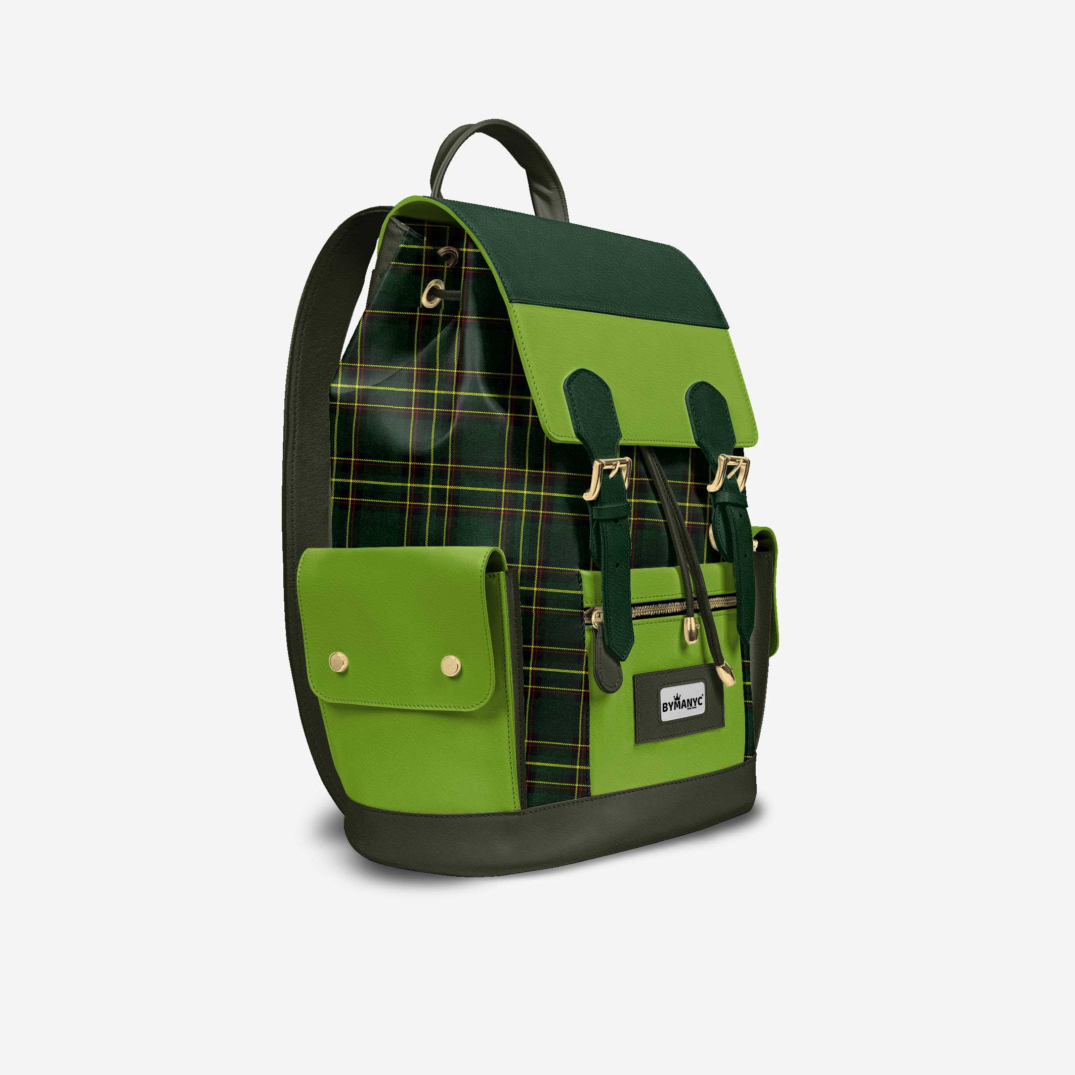  Luxury Vegan Backpack TARTAN GREEN EDGE – BYMANYC ® New York  NYC Wholesale Boutique Inventory - No MOQ & Ready to Ship