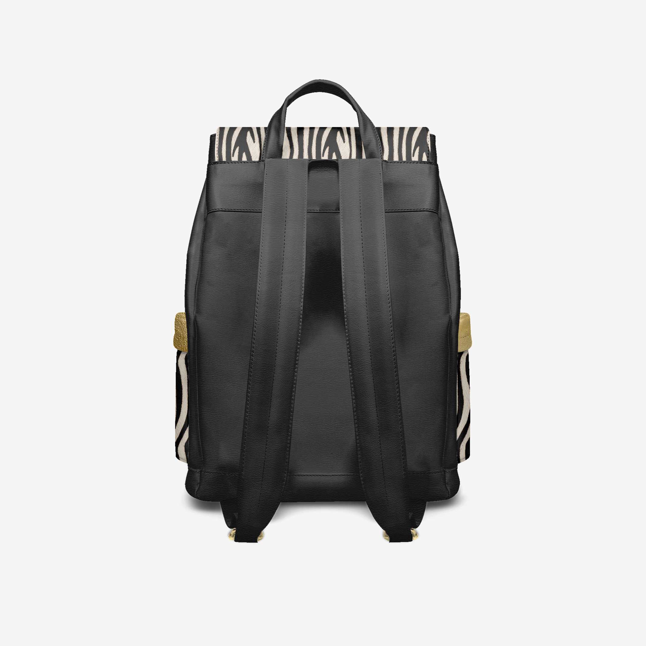 Luxury Vegan Backpack ZEBRA GOLD EDGE – BYMANYC ® New York - BYMANYC ® New York  