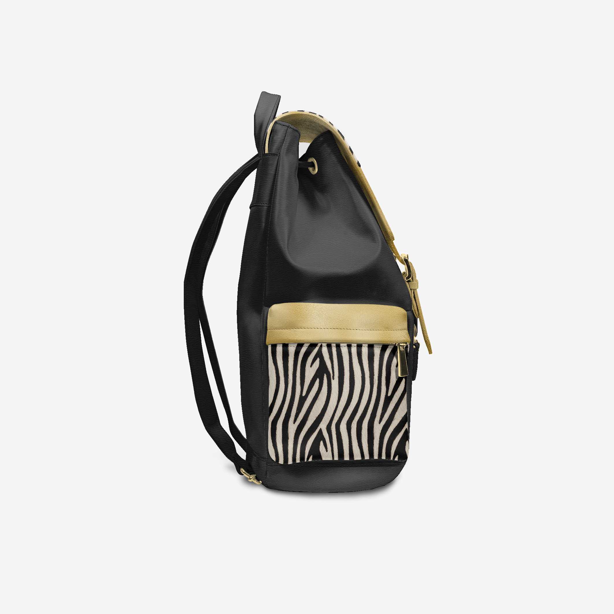  Luxury Vegan Backpack ZEBRA GOLD EDGE – BYMANYC ® New York  NYC Wholesale Boutique Inventory - No MOQ & Ready to Ship