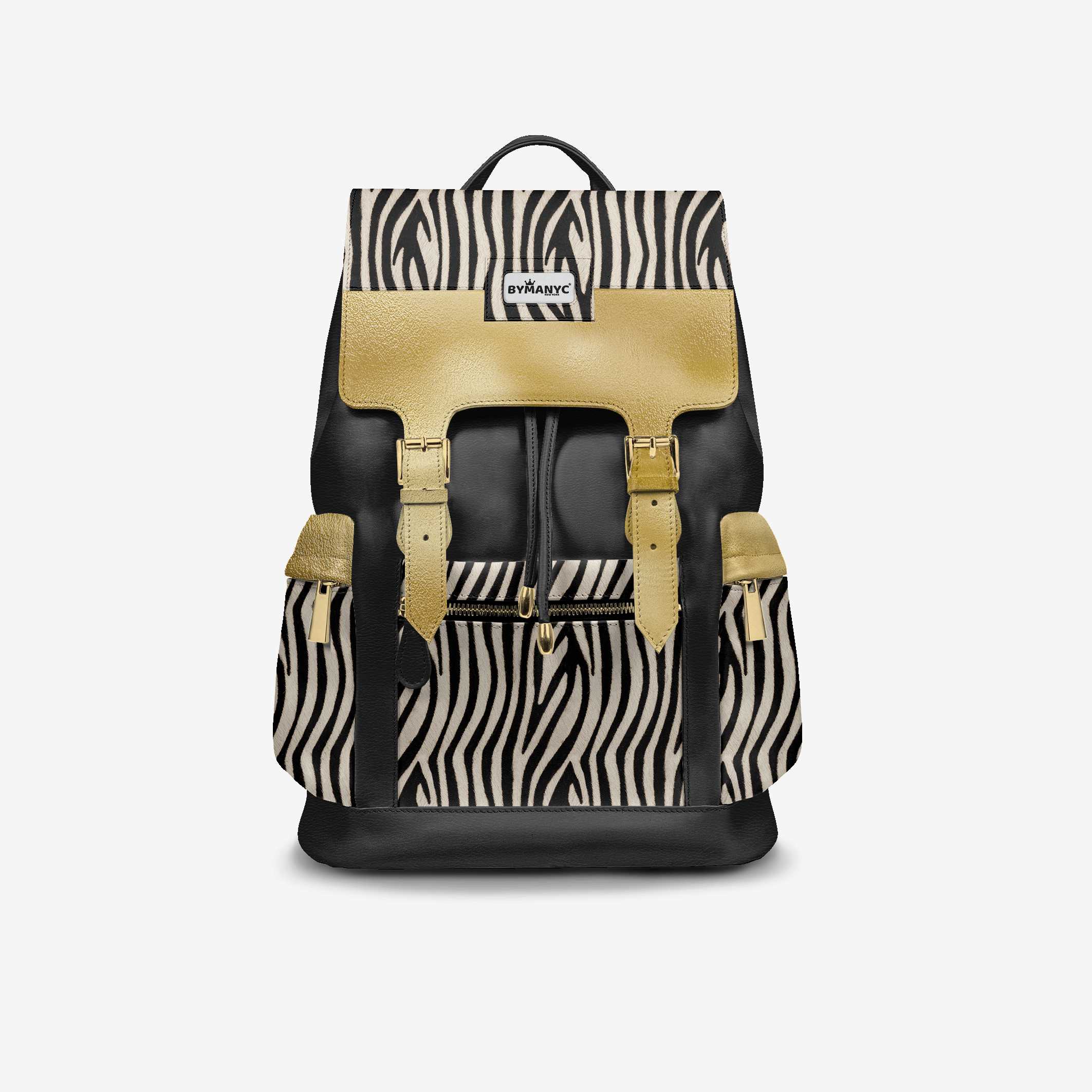  Luxury Vegan Backpack ZEBRA GOLD EDGE – BYMANYC ® New York  NYC Wholesale Boutique Inventory - No MOQ & Ready to Ship