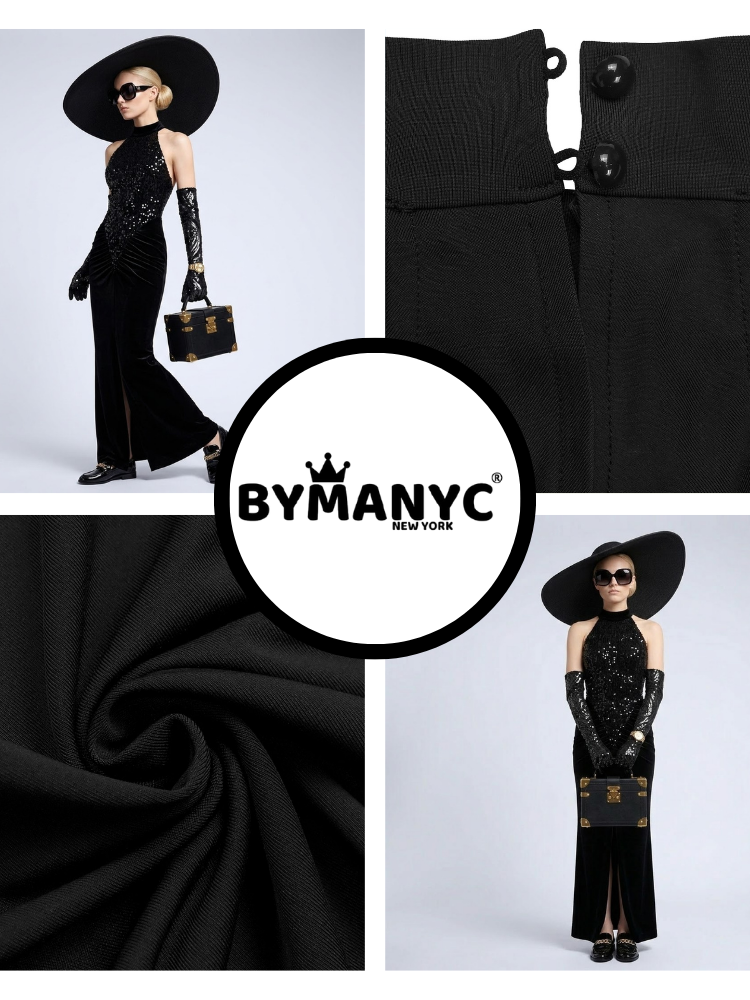  MADISON Women's Black Gown Prêt-à-Porter BYMANYC ® New York  NYC Wholesale Boutique Inventory - No MOQ & Ready to Ship