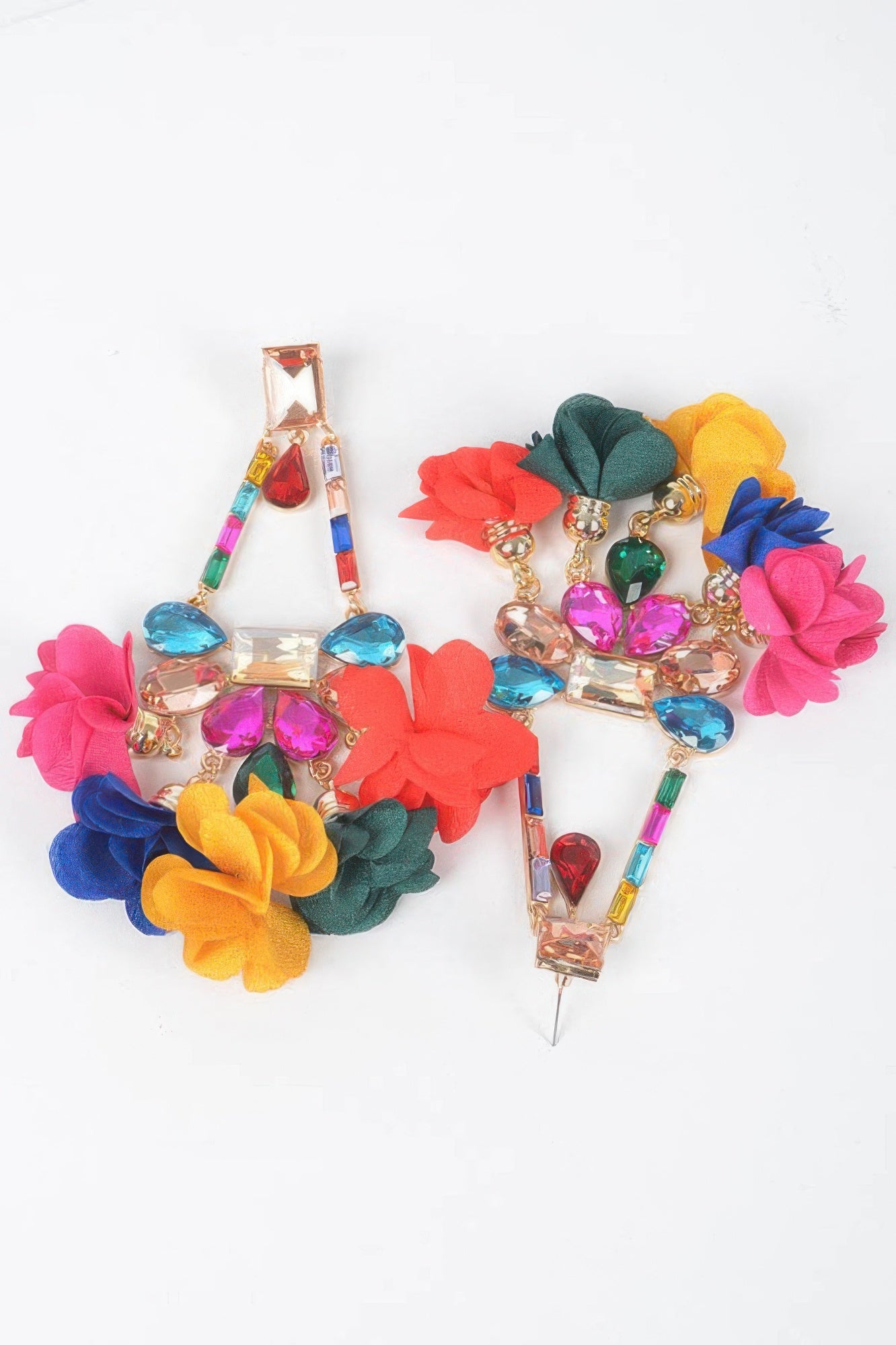  MEATPACKING Blossom Bling Rhinestone Party Drop Earrings: BYMANYC NY  NYC Wholesale Boutique Inventory - No MOQ & Ready to Ship