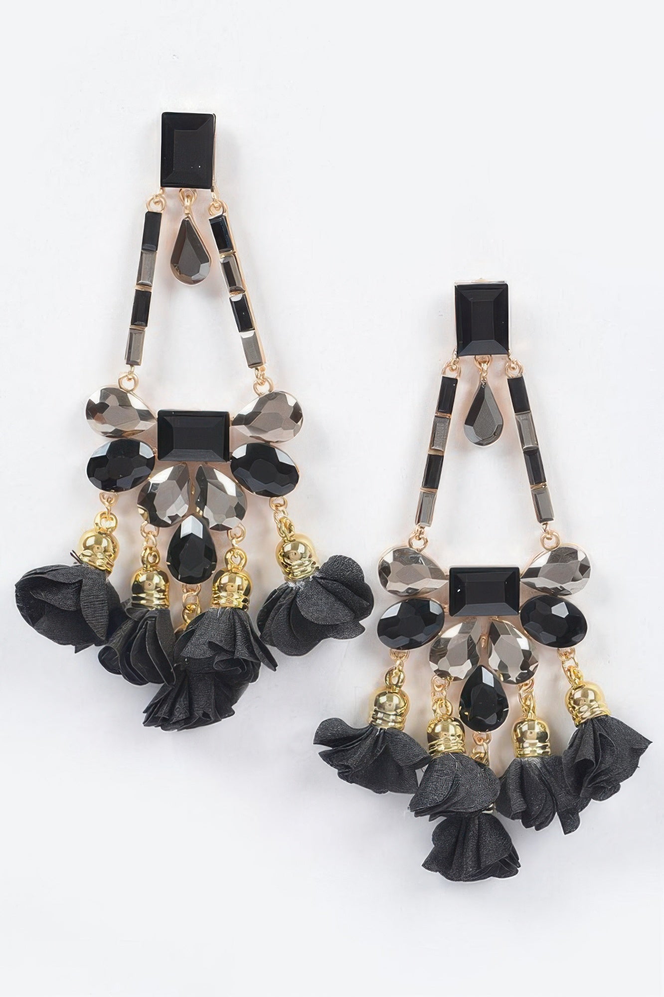  MEATPACKING Blossom Bling Rhinestone Party Drop Earrings: BYMANYC NY  NYC Wholesale Boutique Inventory - No MOQ & Ready to Ship