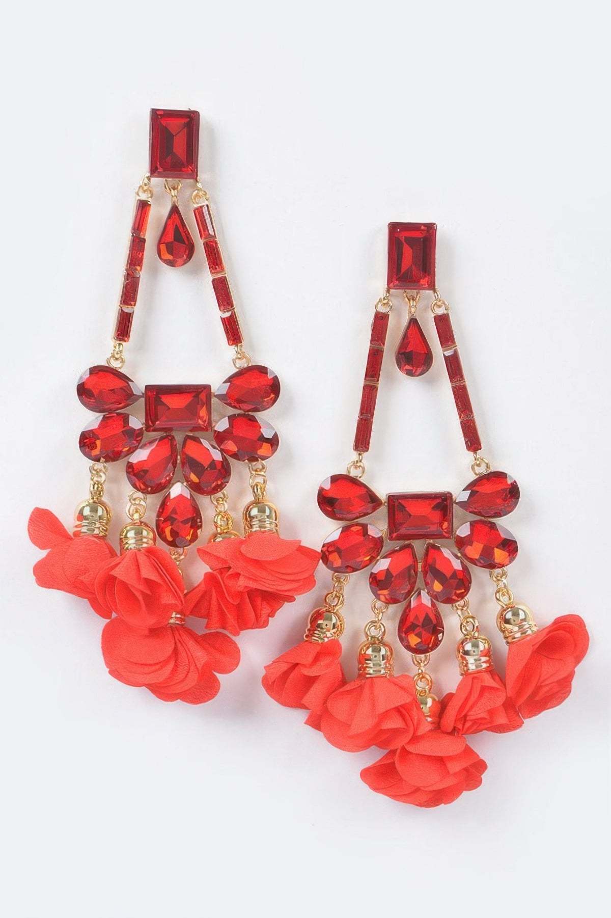  MEATPACKING Blossom Bling Rhinestone Party Drop Earrings: BYMANYC NY  NYC Wholesale Boutique Inventory - No MOQ & Ready to Ship