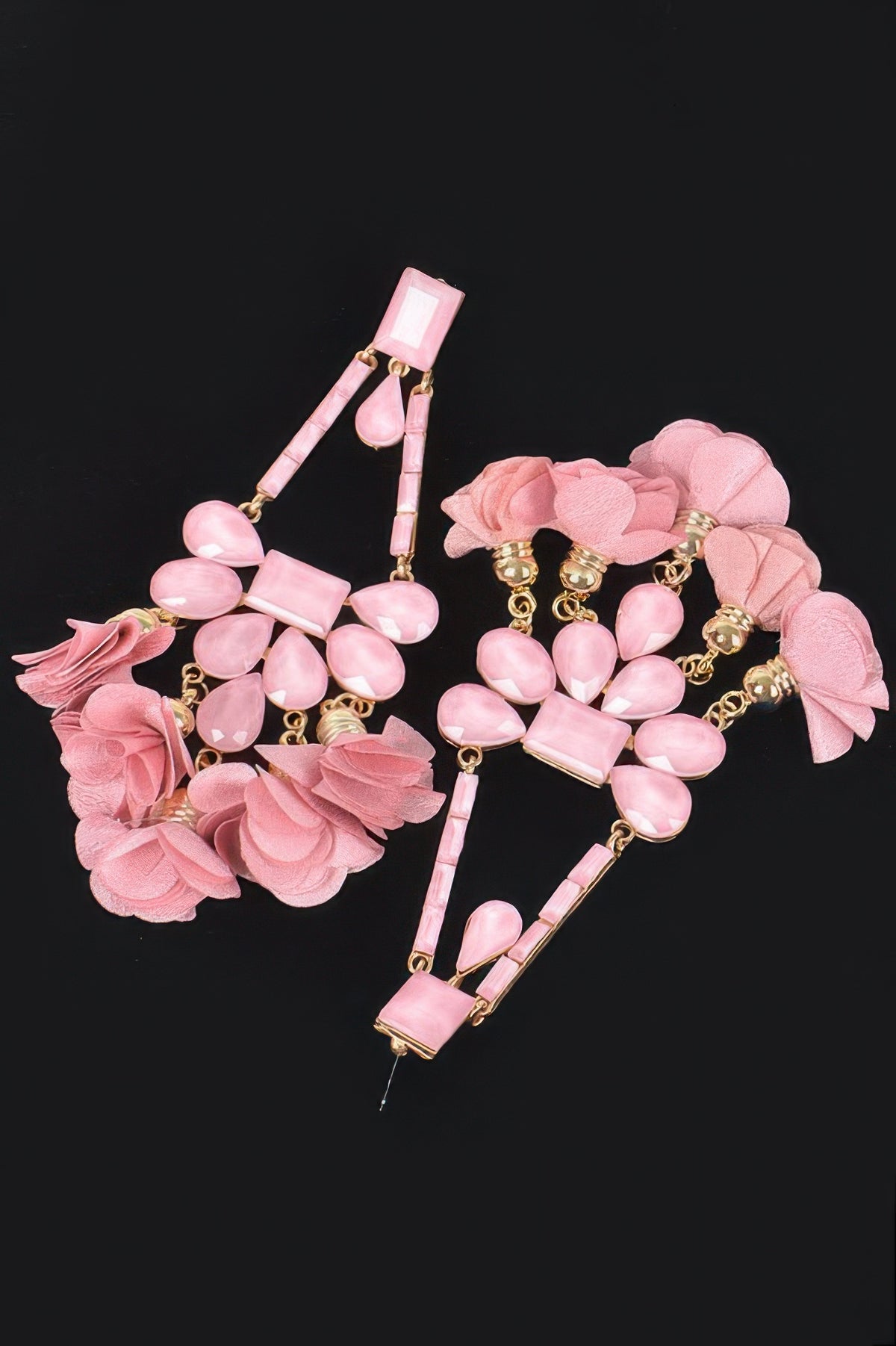  MEATPACKING Blossom Bling Rhinestone Party Drop Earrings: BYMANYC NY  NYC Wholesale Boutique Inventory - No MOQ & Ready to Ship