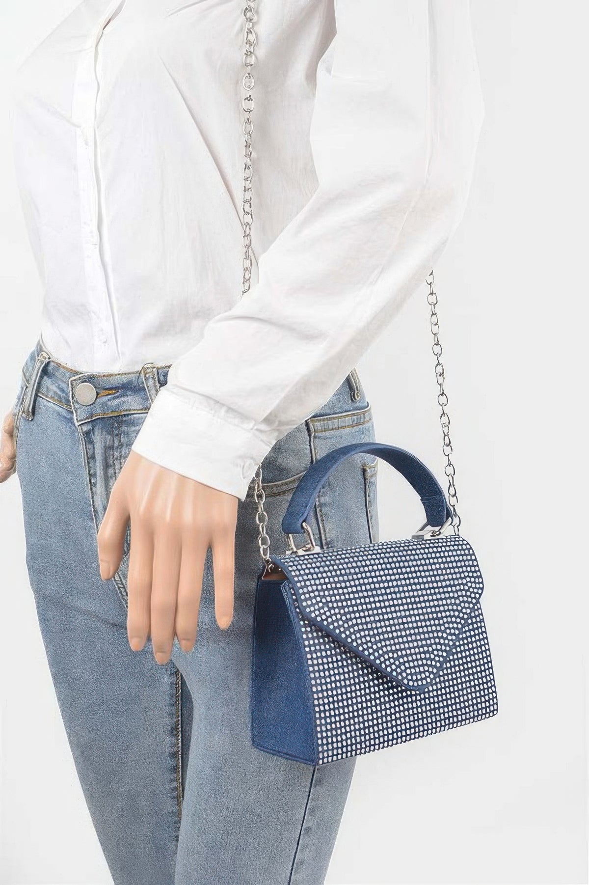  MEATPACKING Hot Fix Stone Denim Top Handle Bag: BYMANYC ® New York  NYC Wholesale Boutique Inventory - No MOQ & Ready to Ship
