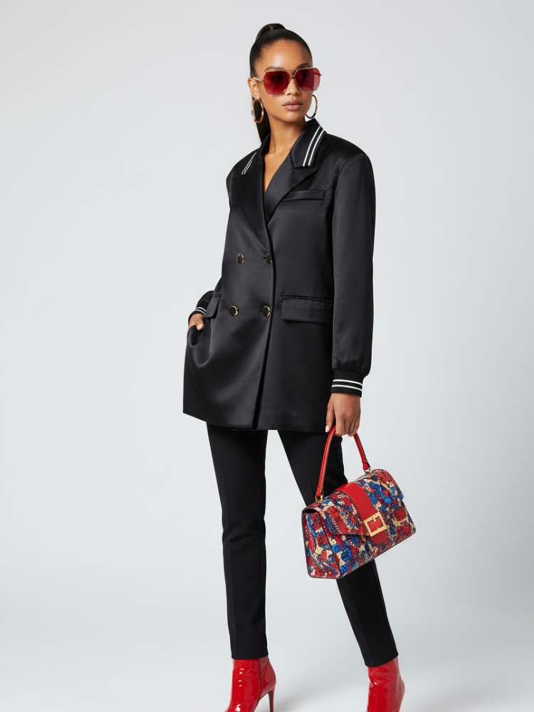  MIDTOWN Satin Tunic Blazer BYMANYC ® New York  NYC Wholesale Boutique Inventory - No MOQ & Ready to Ship