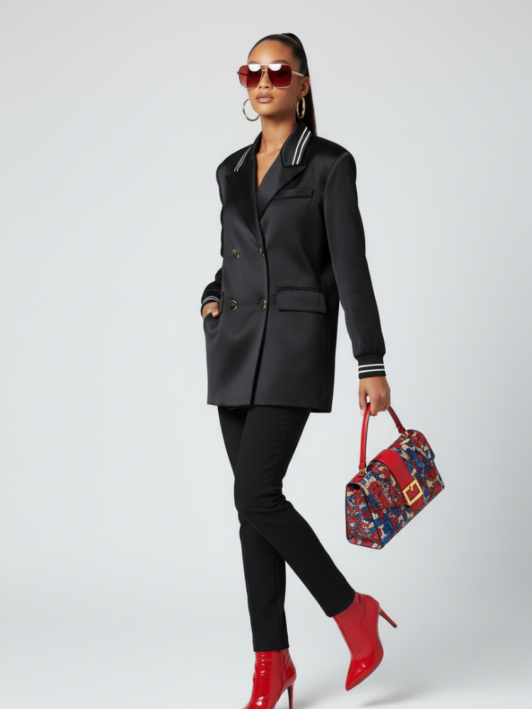 MIDTOWN Satin Tunic Blazer BYMANYC ® New York  NYC Wholesale Boutique Inventory - No MOQ & Ready to Ship