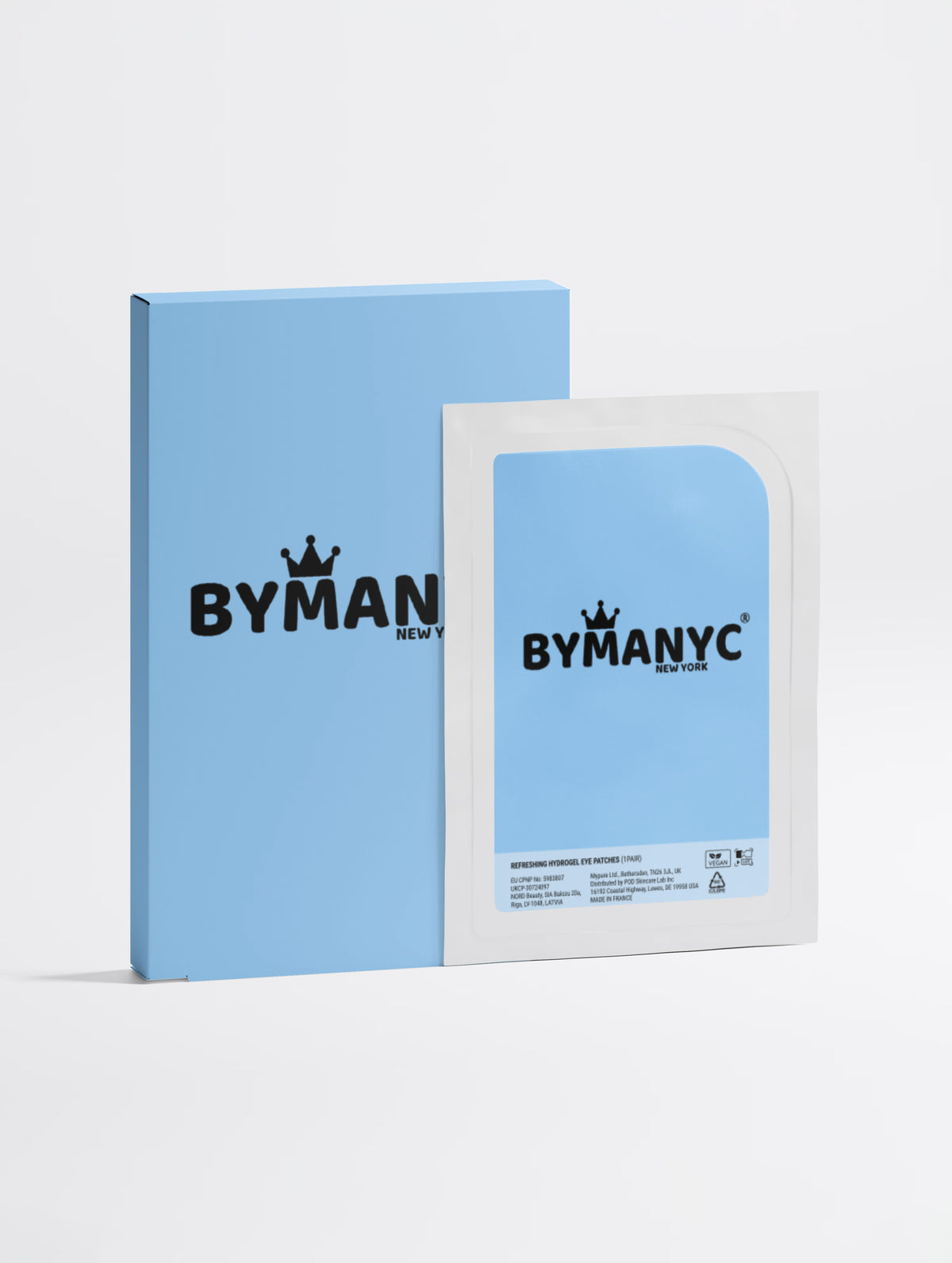 VEGAN BEAUTY Anti-Fatigue Hydrogel Eye Patches Eco-Friendly BYMANYC ® New York