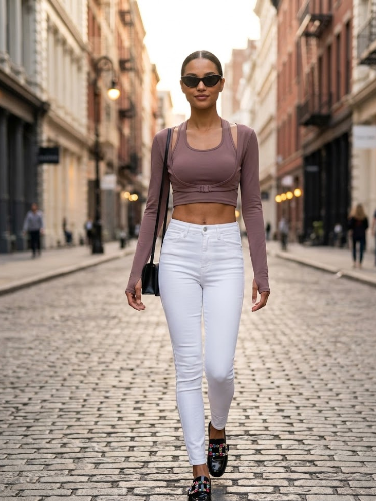 Mauve CENTRAL PARK Sports Top Prêt-à-Porter BYMANYC ® New York - BYMANYC ® New York  