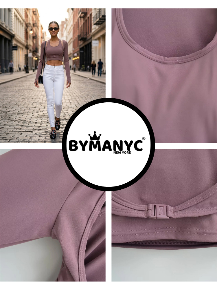  Mauve CENTRAL PARK Sports Top Prêt-à-Porter BYMANYC ® New York  NYC Wholesale Boutique Inventory - No MOQ & Ready to Ship