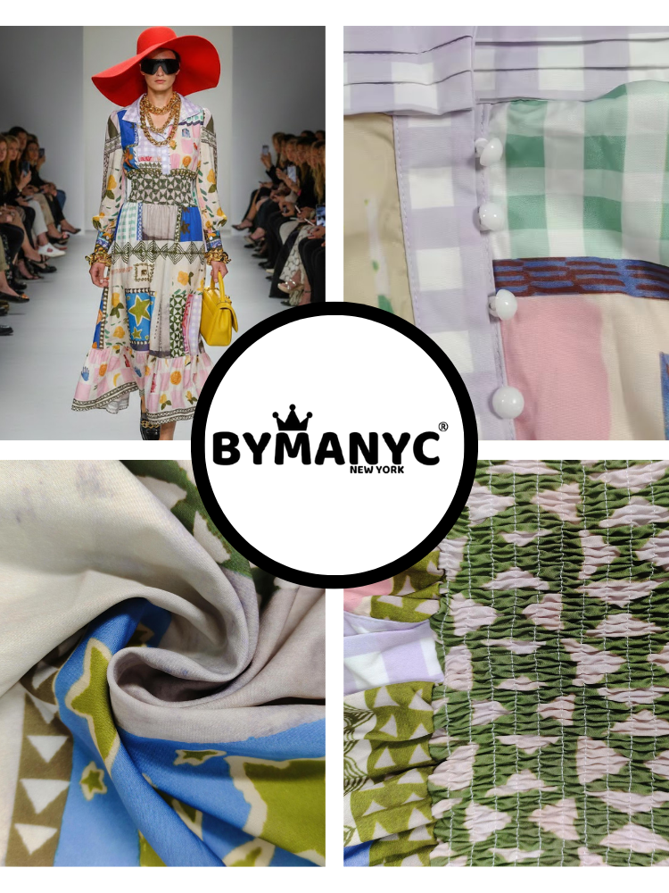  Maxi Dress New Collection BYMANYC ® New York • Artistic Patchwork Print  NYC Wholesale Boutique Inventory - No MOQ & Ready to Ship