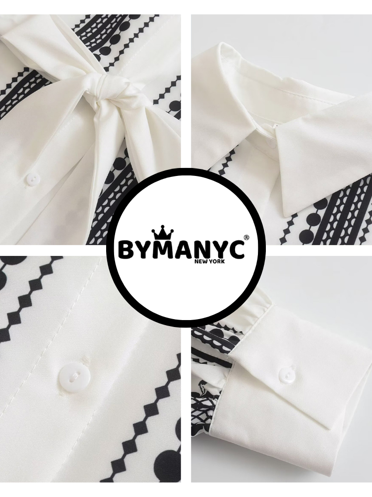 Maxi Dress New Collection BYMANYC ® New York • Black & White Geometric Print - BYMANYC ® New York  