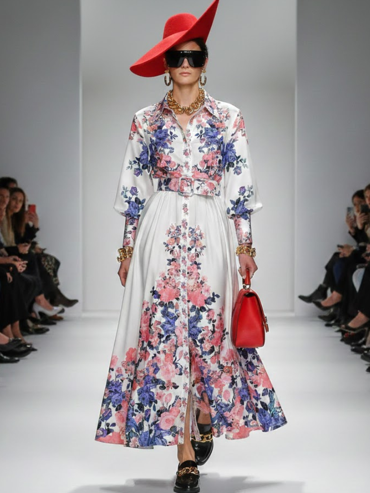Maxi Dress New Collection BYMANYC ® New York Blooming Rose Floral Print - BYMANYC ® New York  