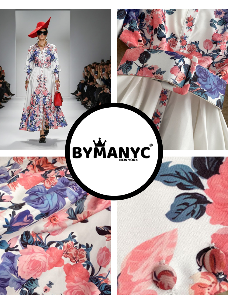  Maxi Dress New Collection BYMANYC ® New York Blooming Rose Floral Print  NYC Wholesale Boutique Inventory - No MOQ & Ready to Ship