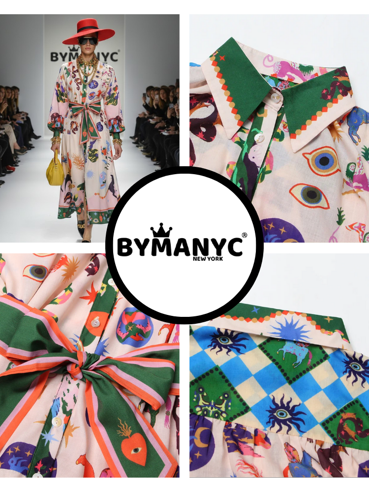  Maxi Dress New Collection BYMANYC ® New York • Dreamlike Artistic Print  NYC Wholesale Boutique Inventory - No MOQ & Ready to Ship