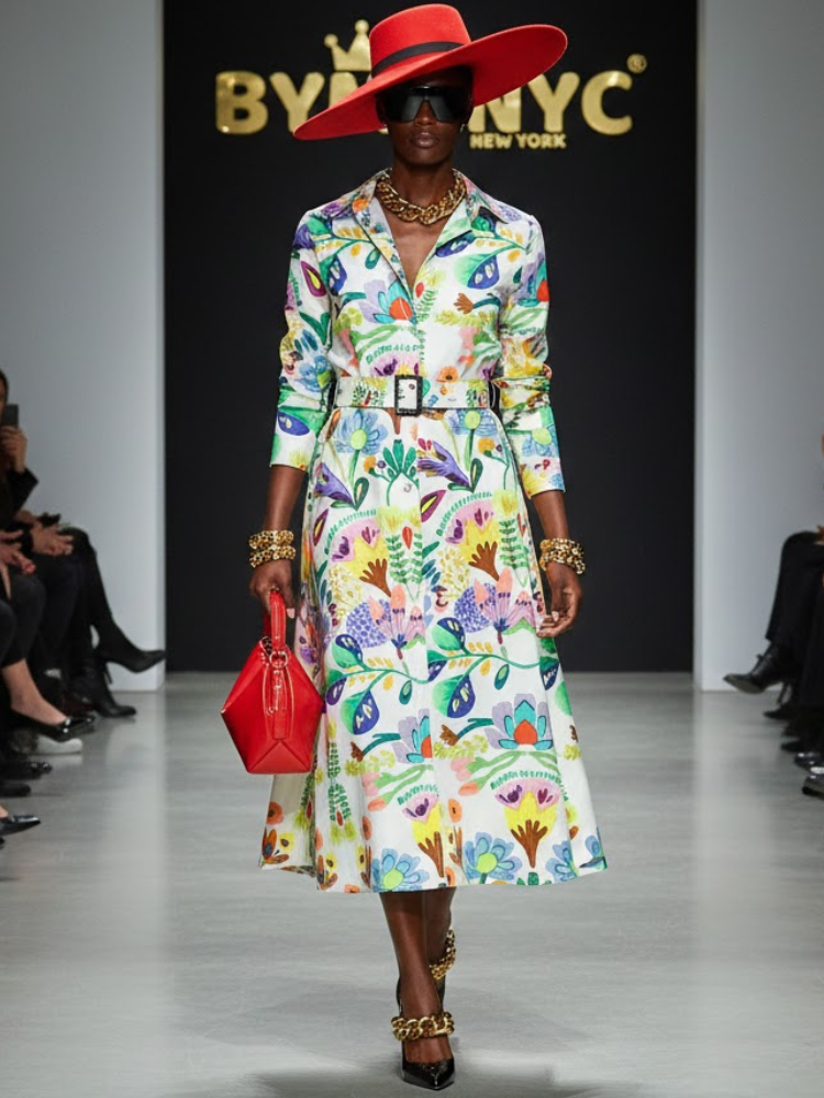 Maxi Dress New Collection BYMANYC ® New York • "Flower Power" Multicolor - BYMANYC ® New York  