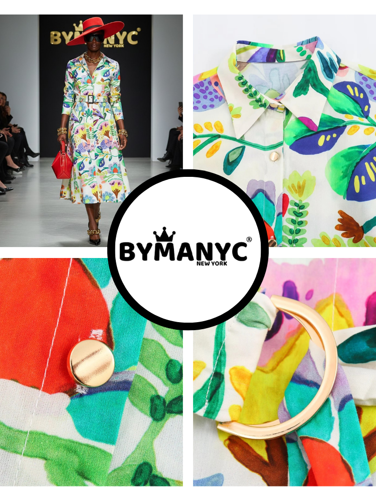  Maxi Dress New Collection BYMANYC ® New York • "Flower Power" Multicolor  NYC Wholesale Boutique Inventory - No MOQ & Ready to Ship