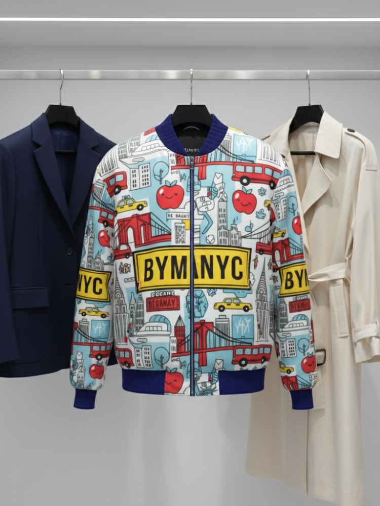  Men's GREENWICH Bomber Jacket BYMANYC ® New York  NYC Wholesale Boutique Inventory - No MOQ & Ready to Ship
