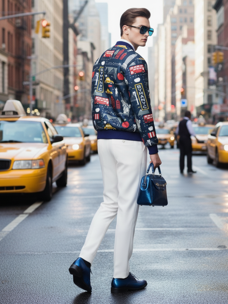  Men's HARLEM Bomber Jacket BYMANYC ® New York  NYC Wholesale Boutique Inventory - No MOQ & Ready to Ship