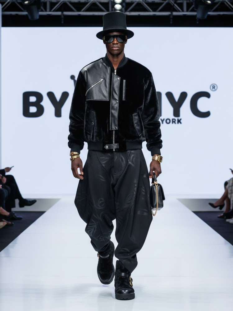  Men's Jacket VEGAN HARLEM NYFW Colecction BYMANYC ® New York  NYC Wholesale Boutique Inventory - No MOQ & Ready to Ship