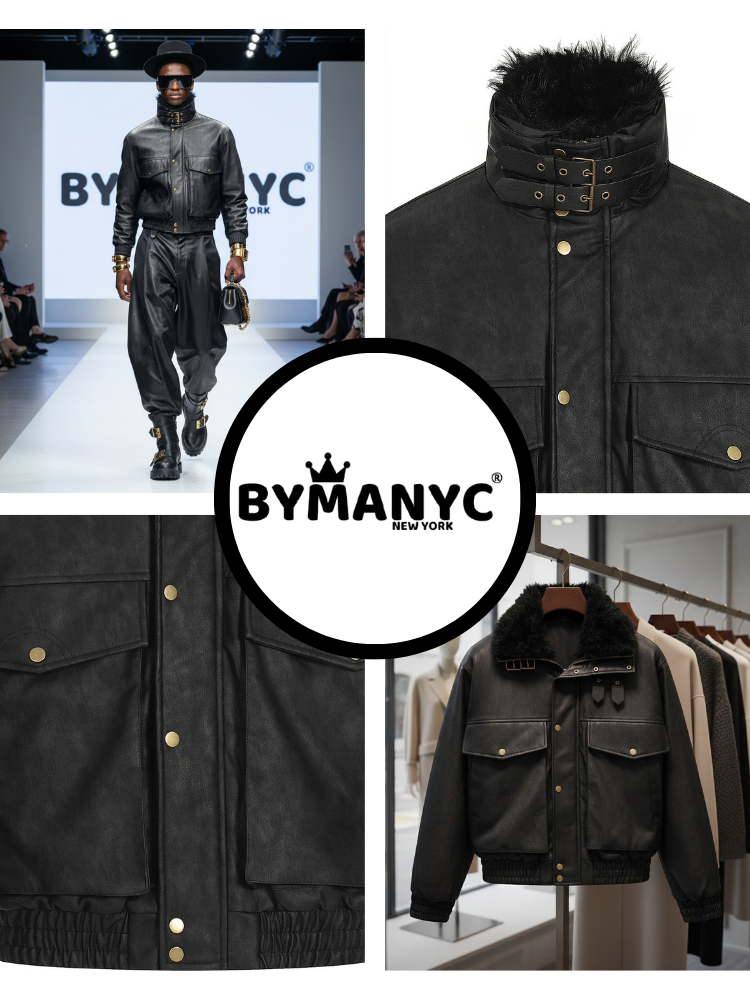  Men's Jacket VEGAN NOLITA NYFW Colecction BYMANYC ® New York  NYC Wholesale Boutique Inventory - No MOQ & Ready to Ship