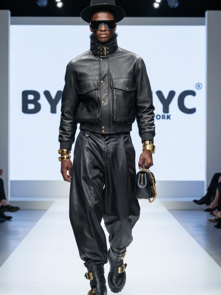  Men's Jacket VEGAN NOLITA NYFW Colecction BYMANYC ® New York  NYC Wholesale Boutique Inventory - No MOQ & Ready to Ship