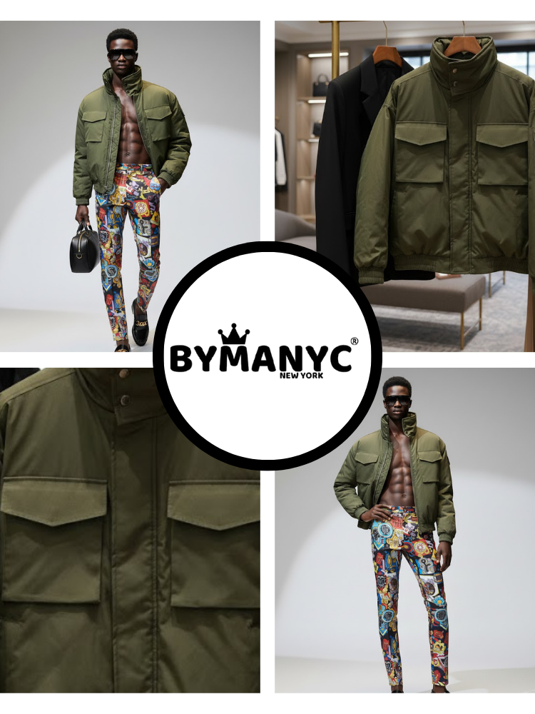  Men's Utility Jacket FORT GREENE NYFW New Colecction BYMANYC ® New York  NYC Wholesale Boutique Inventory - No MOQ & Ready to Ship
