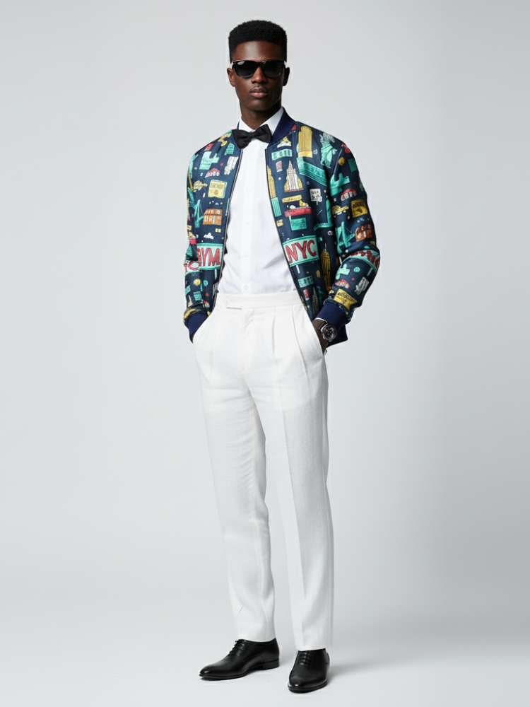  Men's WALL STREET Bomber Jacket BYMANYC ® New York  NYC Wholesale Boutique Inventory - No MOQ & Ready to Ship