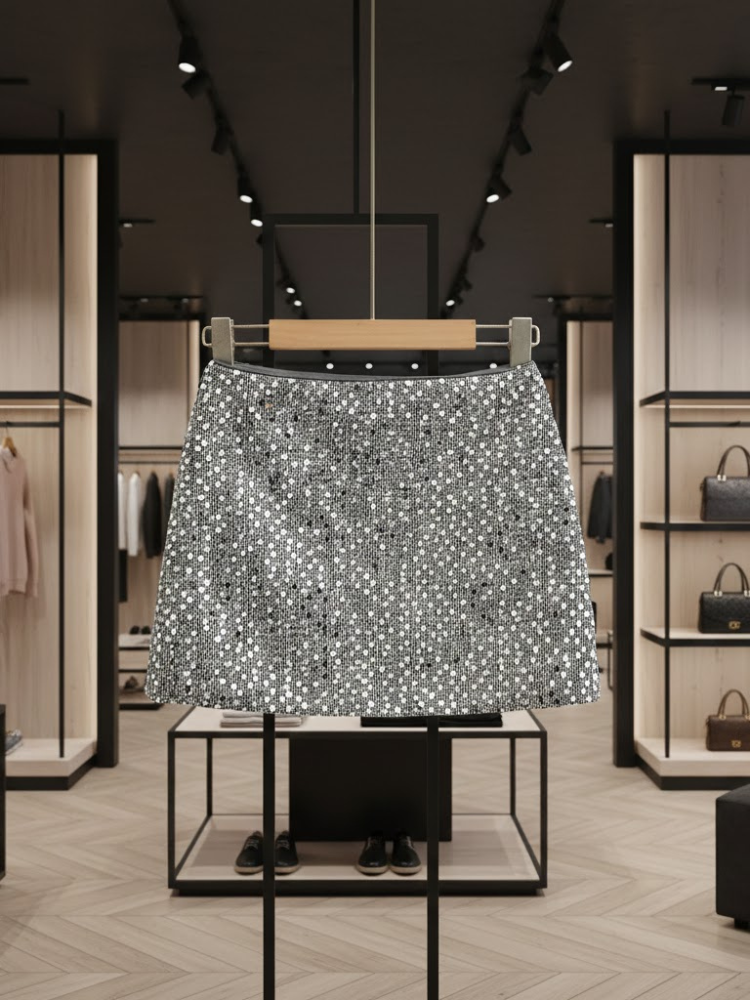 Midnight Sequin Mini Skirt • TIMES SQUARE New Collection BYMANYC ® New York - BYMANYC ® New York  