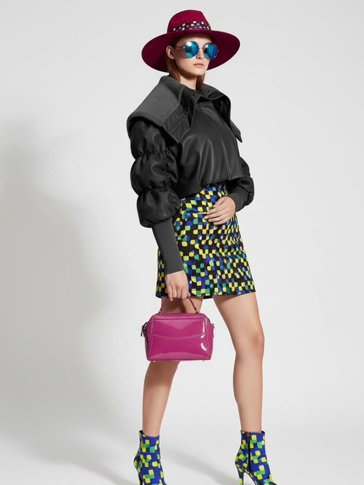 Motorcycle Leather Puff Sleeve Jacket MEATPACKING BYMANYC ® New York - BYMANYC ® New York  