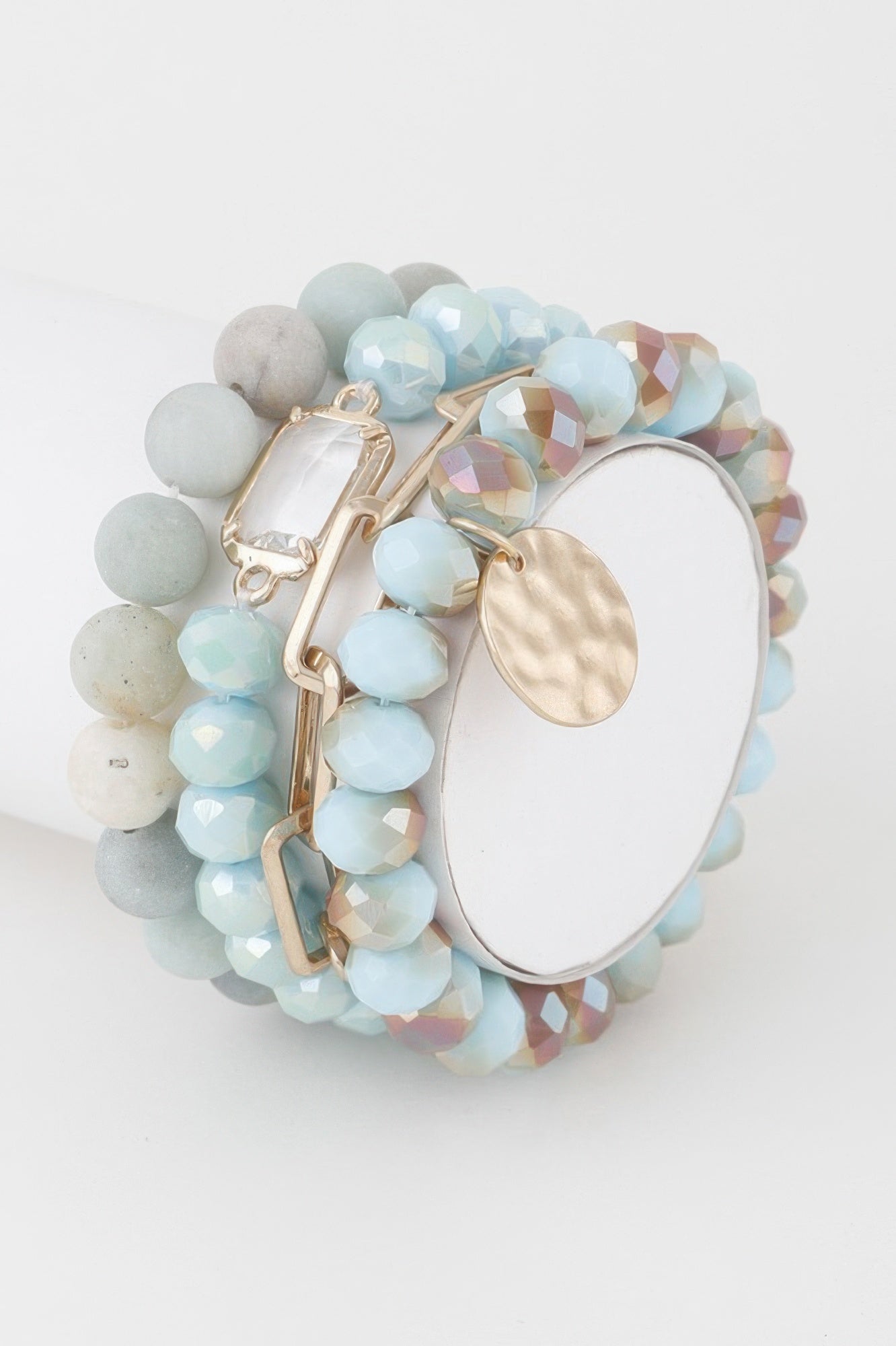  Multi Stone Crystal Beaded Bracelet | BYMANYC ® New York Jewelry  NYC Wholesale Boutique Inventory - No MOQ & Ready to Ship