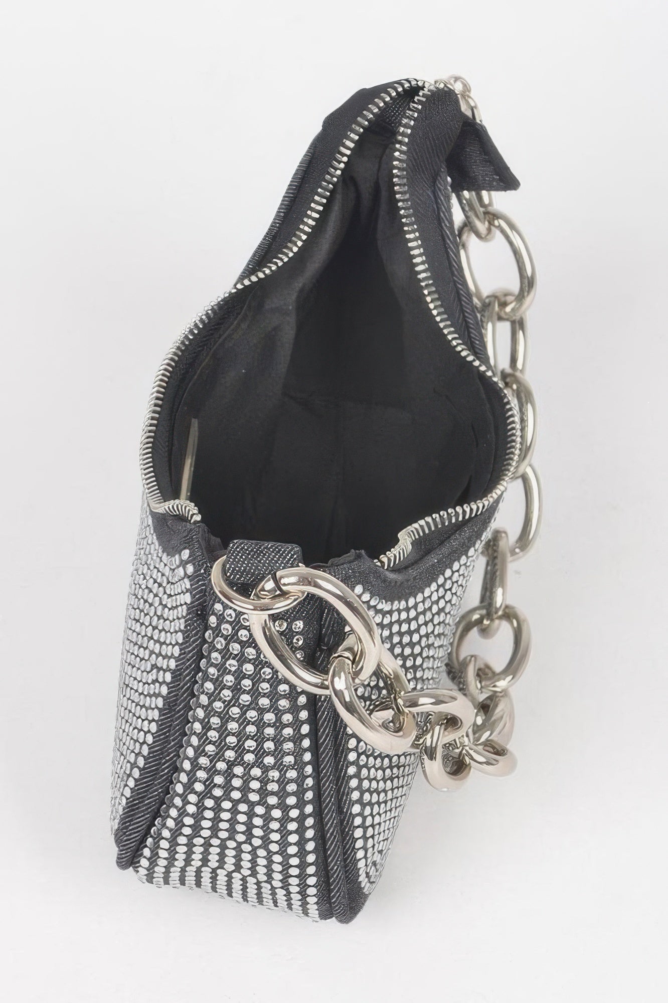  NOHO Hot Fix Stone Small Hobo Bag with Chain: BYMANYC ® New York  NYC Wholesale Boutique Inventory - No MOQ & Ready to Ship