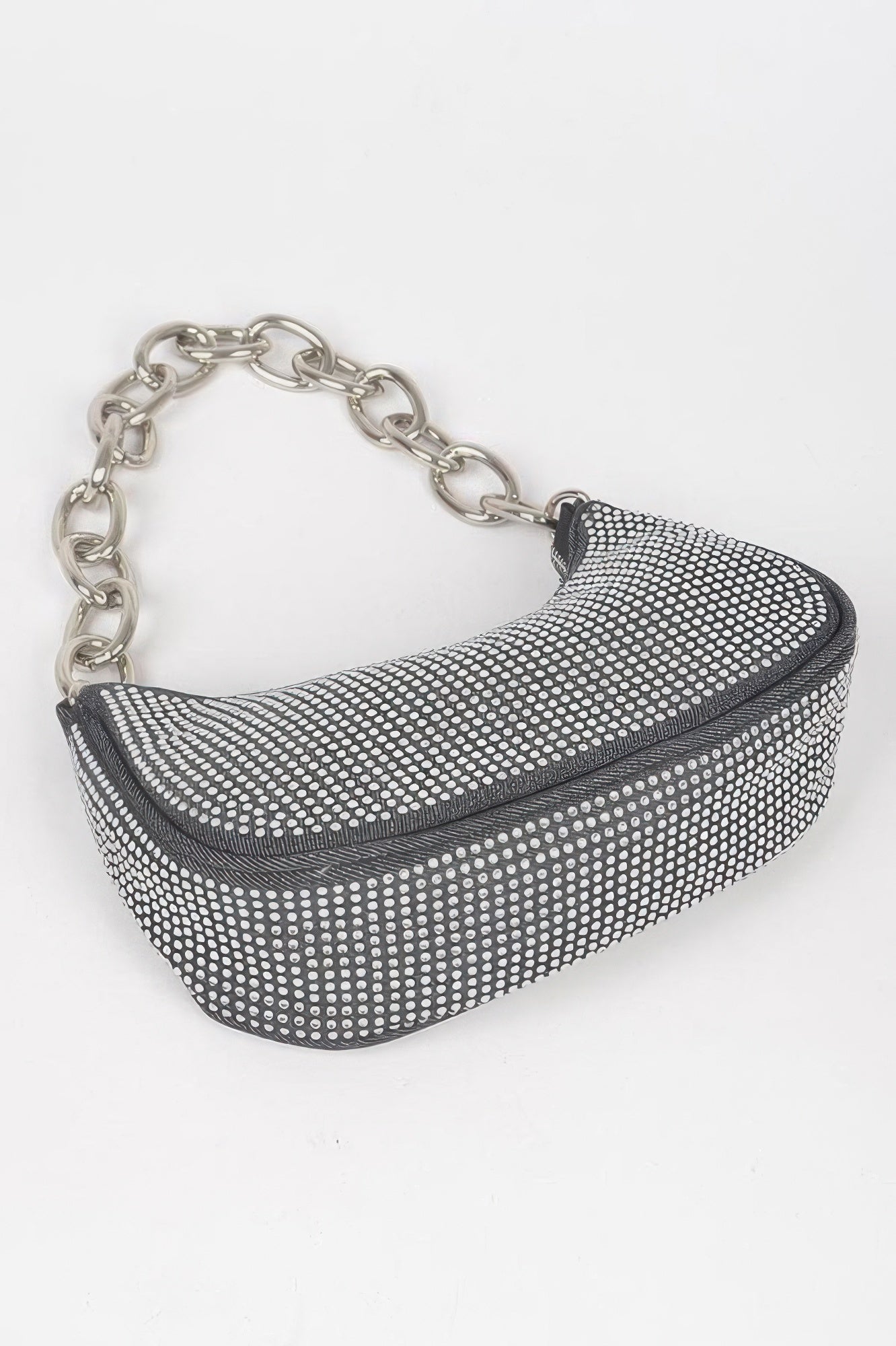  NOHO Hot Fix Stone Small Hobo Bag with Chain: BYMANYC ® New York  NYC Wholesale Boutique Inventory - No MOQ & Ready to Ship