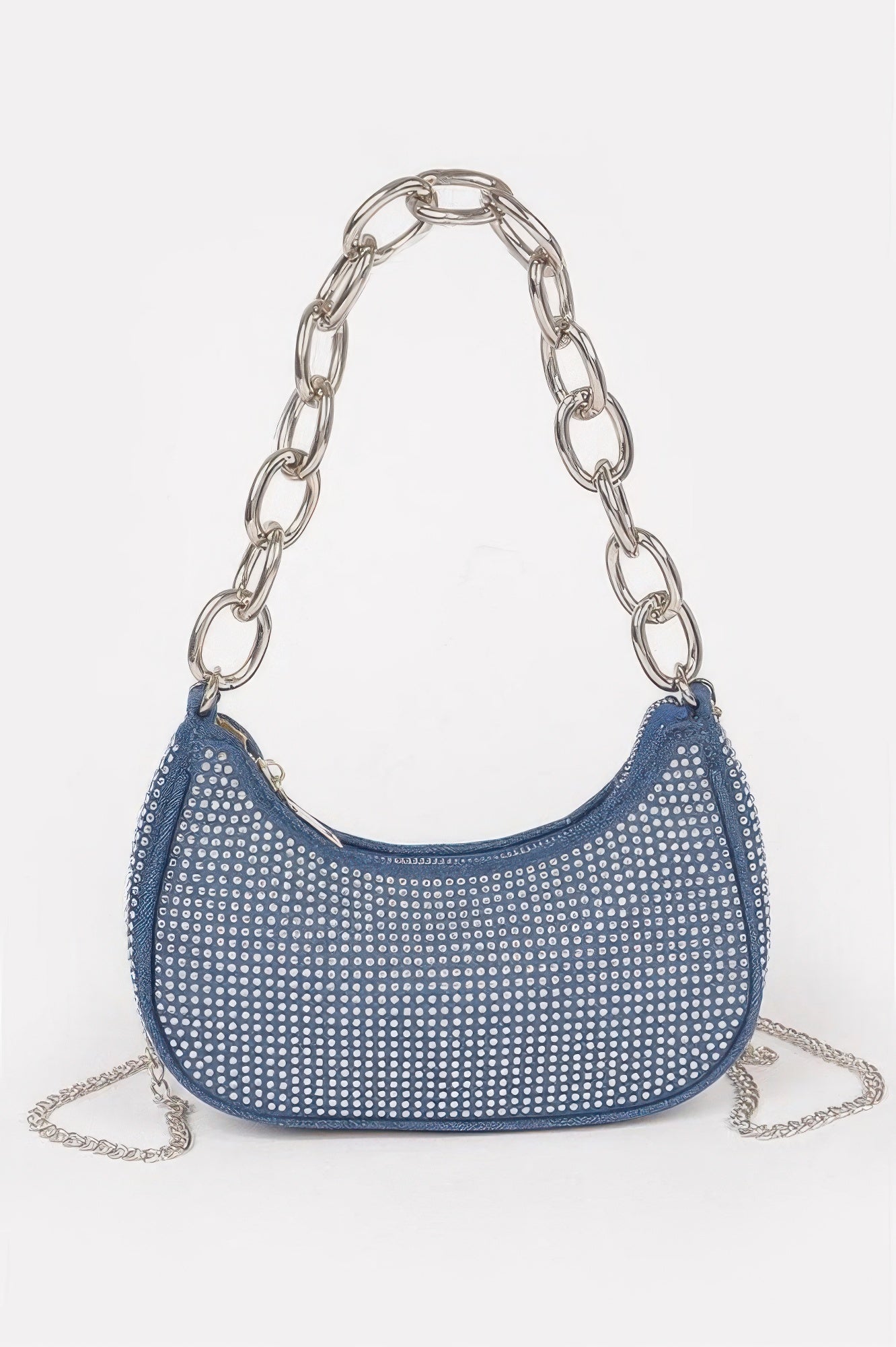  NOHO Hot Fix Stone Small Hobo Bag with Chain: BYMANYC ® New York  NYC Wholesale Boutique Inventory - No MOQ & Ready to Ship